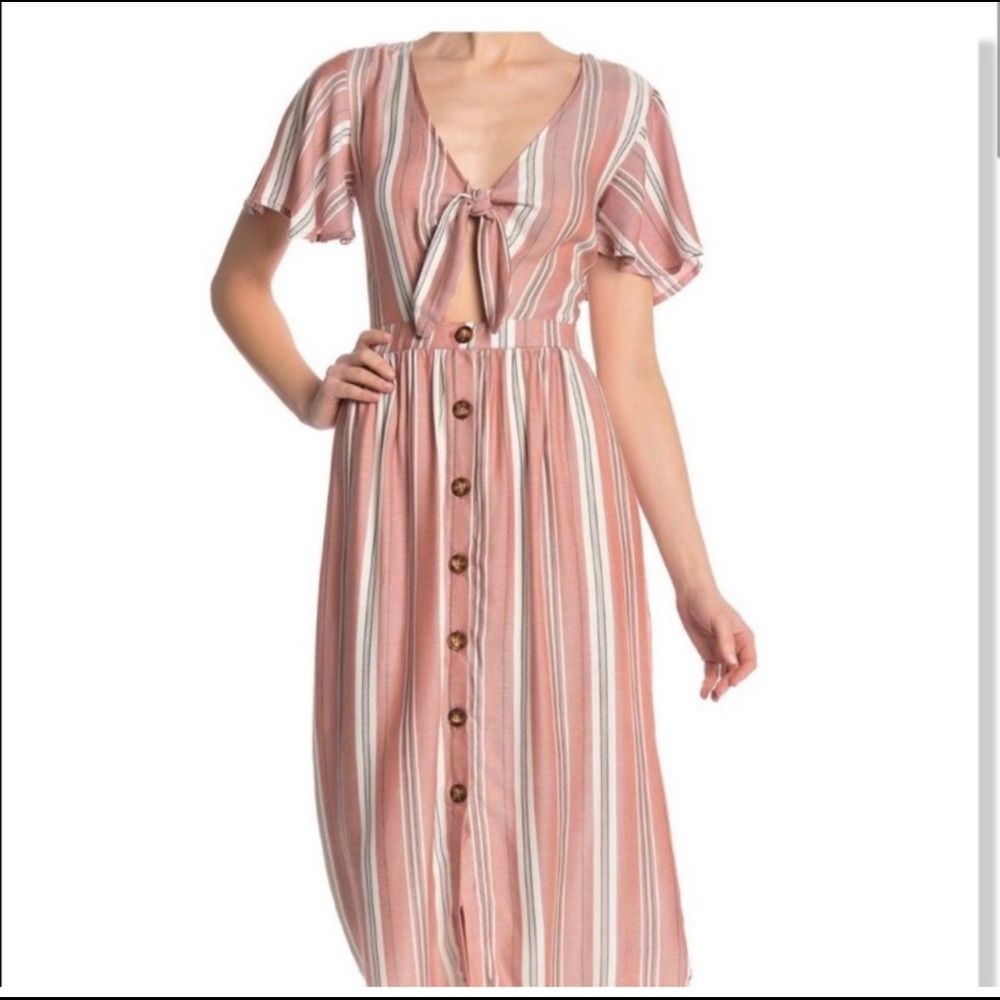 Mimi Chica Striped Midi Dress